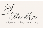 Logo de Ella d’Or, polymer clay earrings Logo de Ella d’Or, polymer clay earrings