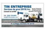 Logo de Tin Entreprises Service de grue Inc. Logo de Tin Entreprises Service de grue Inc.